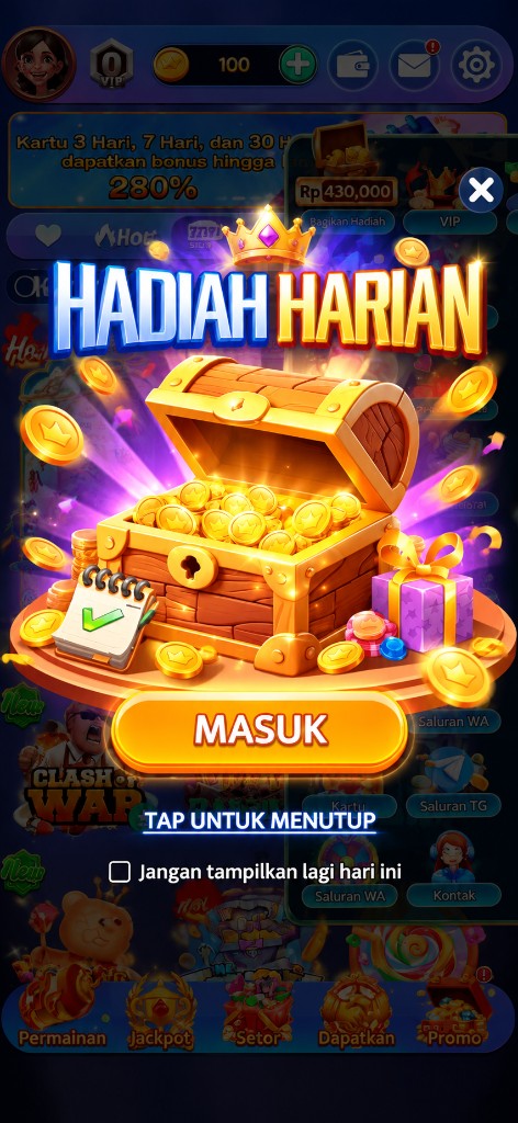 Hadiah harian di Dana Game