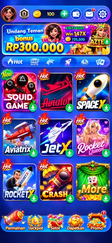 Tampilan lobby Dana Game APK